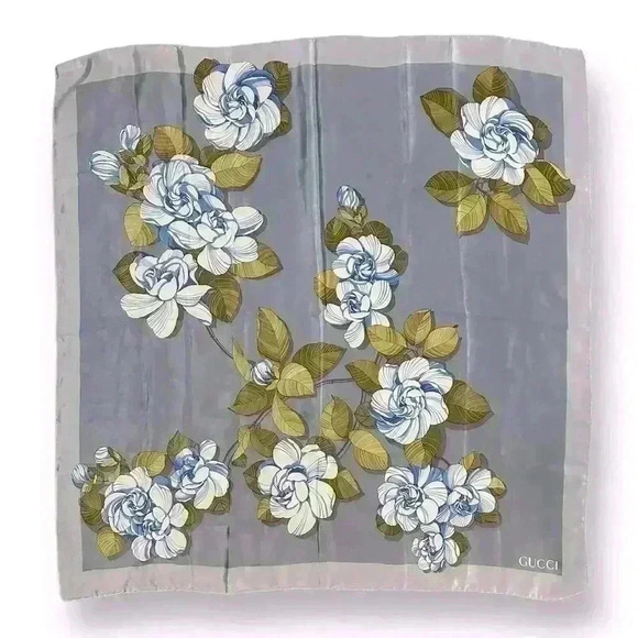 GUCCI Silk Floral Panshie Square Scarf Multicolor | 90 cm - Picture 1 of 10